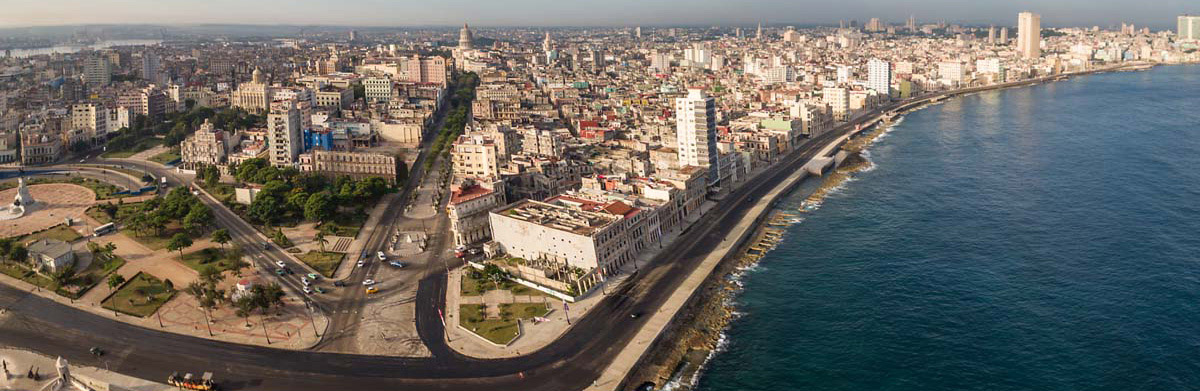 Vue panoramique du Malecón de la Havane, Cuba Travel